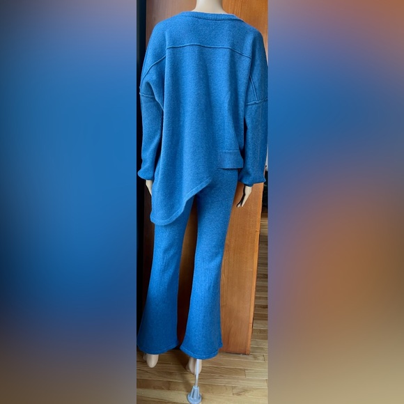 3Pc ZADIG & VOLTAIRE Blue Wool Blend Sweater/Pants/Scarf Set Size M - Picture 6 of 10